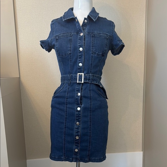 Guess Dresses & Skirts - Guess Denim Button-Up Belted Dress Small